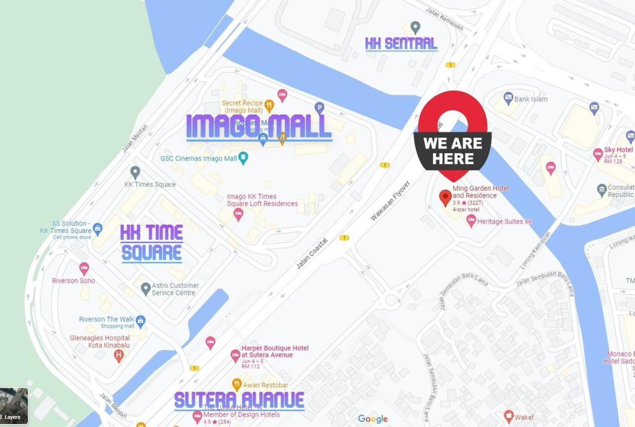New Homestay !! Heritage Suites Near Imago Mall City Central , Free Highspeed Wifi & Netflix , Κότα Κιναμπαλού Εξωτερικό φωτογραφία